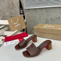 Cheap Christian Louboutin CL Slippers For Women #1432222 Replica Wholesale [$96.00 USD] [ITEM#1432222] on Replica Christian Louboutin CL Slippers