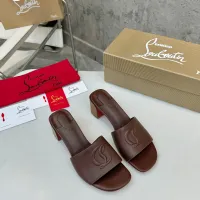 Cheap Christian Louboutin CL Slippers For Women #1432222 Replica Wholesale [$96.00 USD] [ITEM#1432222] on Replica Christian Louboutin CL Slippers