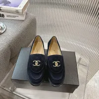 Cheap Chanel Leather Shoes For Women #1432496 Replica Wholesale [$92.00 USD] [ITEM#1432496] on Replica Chanel Leather Shoes