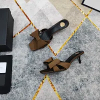 Cheap Yves Saint Laurent YSL Slippers For Women #1432805 Replica Wholesale [$112.00 USD] [ITEM#1432805] on Replica Yves Saint Laurent YSL Slippers